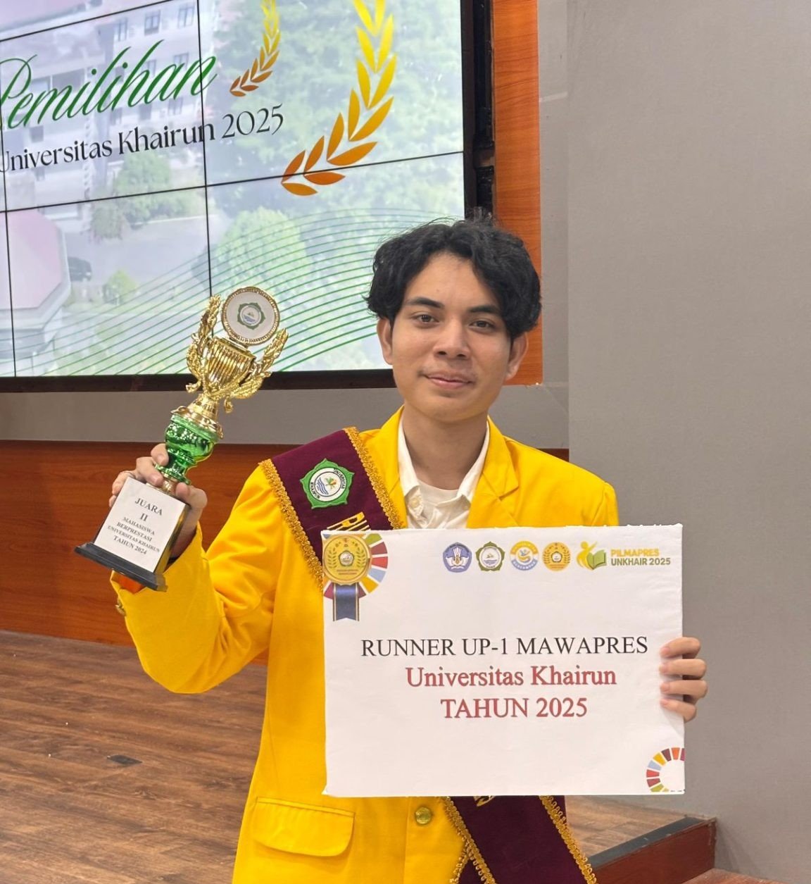 SELAMAT……ADIB MARSAF, RUNNER UP IPemilihan Mahasiswa Berprestasi Universitas Khairun Tahun 2025