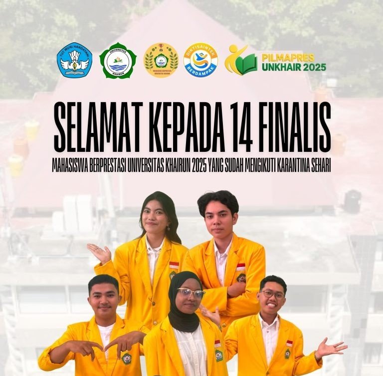 ADIB MARSAF ILHAM, MAHASISWA TEKNIK MESIN UNIVERSITAS KHAIRUN, FINALIS PEMILIHAN MAWAPRES UNKHAIR 2025